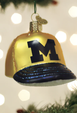 OLD WORLD CHRISTMAS Michigan Wolverines Baseball Cap Ornament