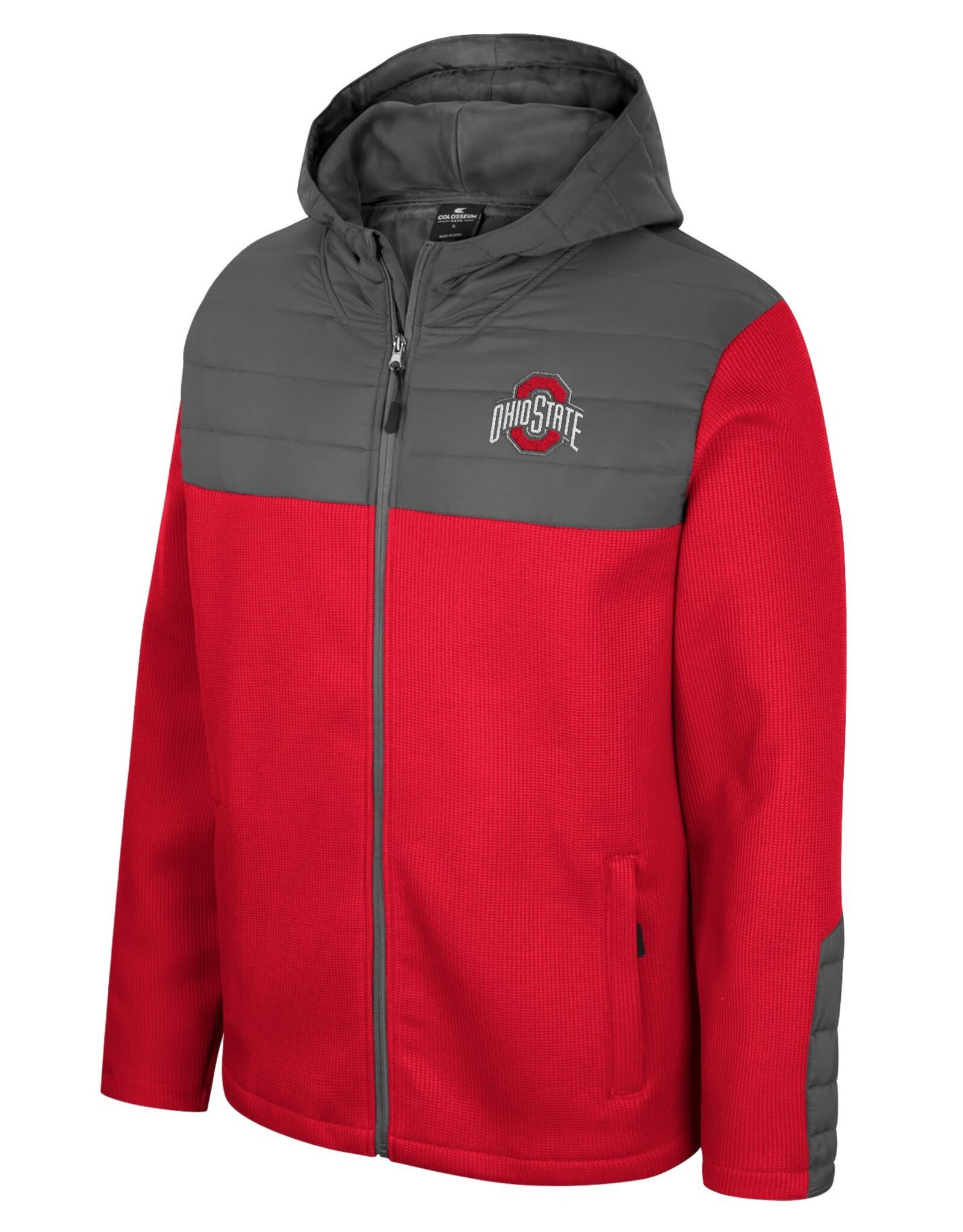 Colosseum Ohio State Buckeyes Men's Storm Was Coming Front Zip Hooded Jacket / FINAL SALE