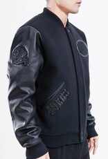Pro Standard San Francisco Men's 49ers Triple Black Varsity Jacket