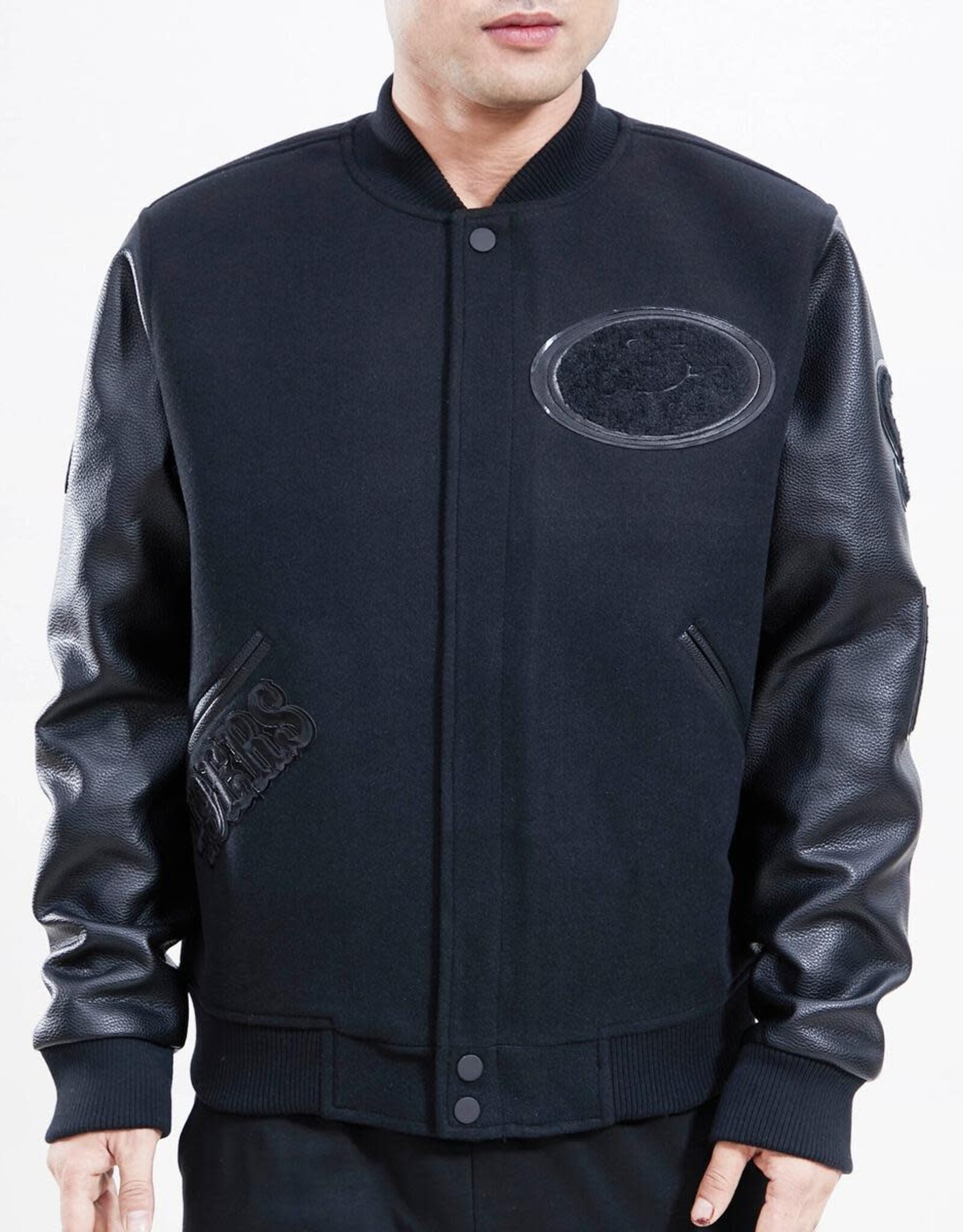 Pro Standard San Francisco Men's 49ers Triple Black Varsity Jacket