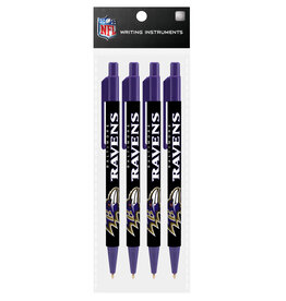 Mojo Licensing Baltimore Ravens 4-Pack Pens