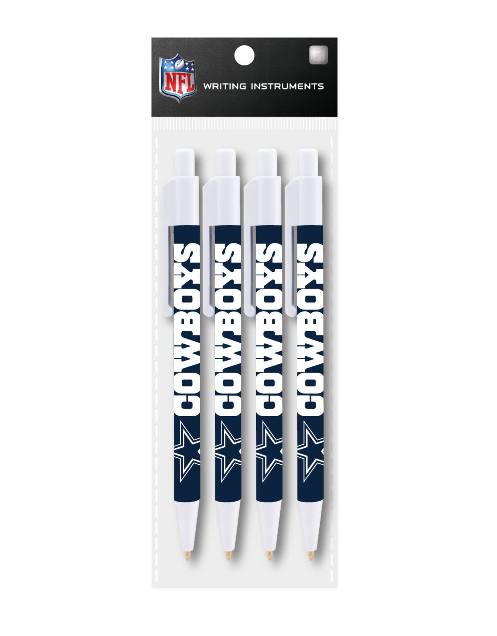 Mojo Licensing Dallas Cowboys 4-Pack Pens