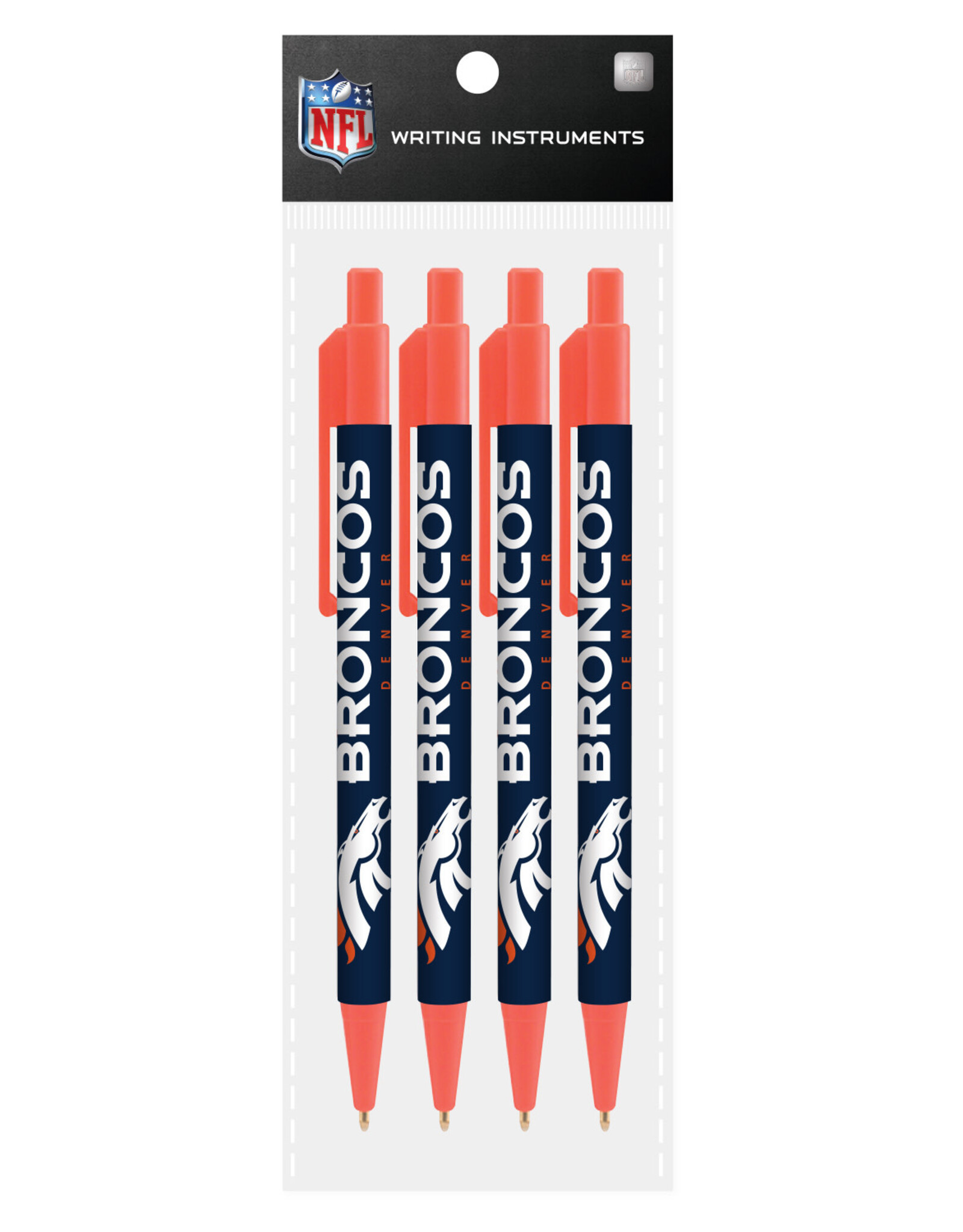 Mojo Licensing Denver Broncos 4-Pack Pens