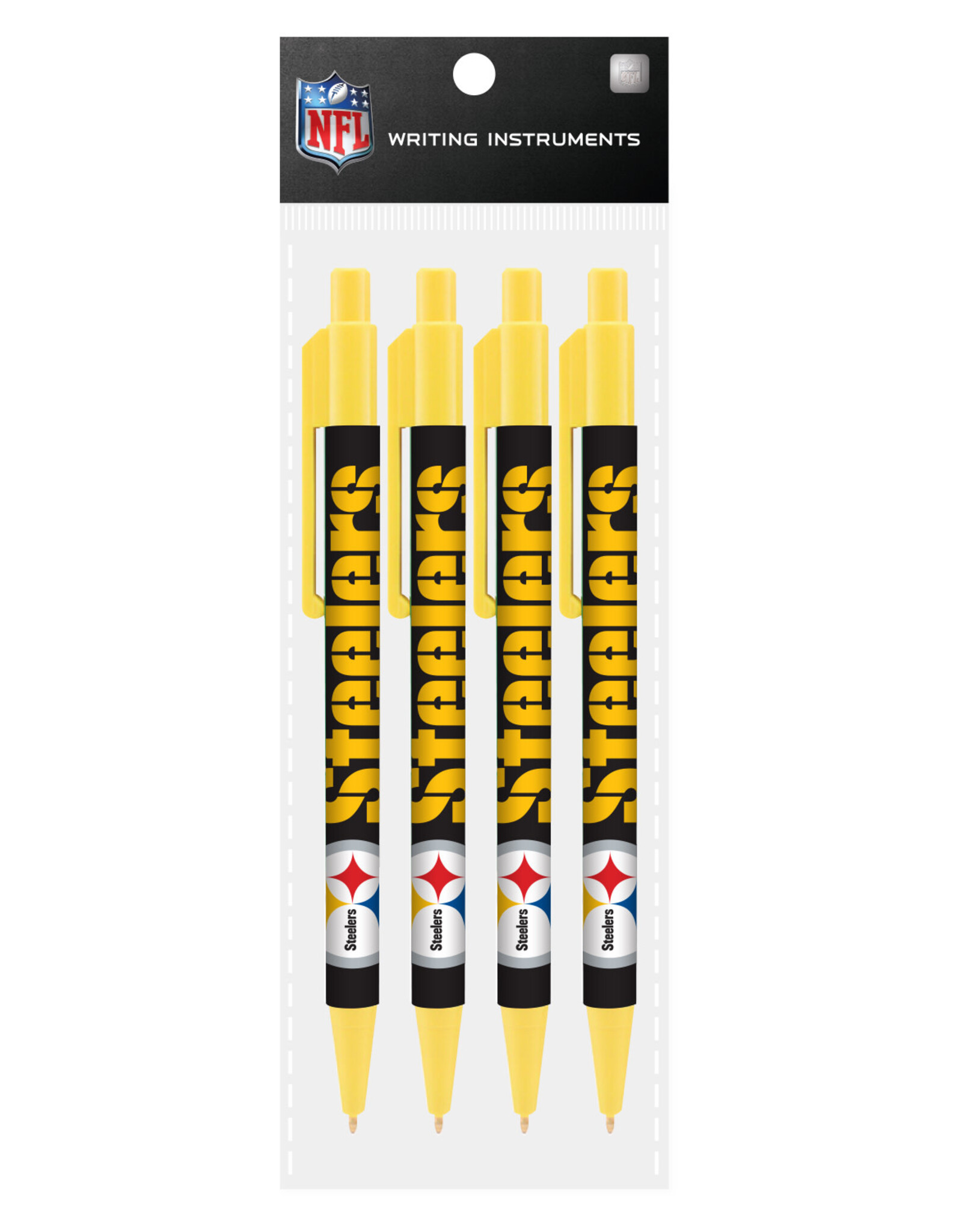 Mojo Licensing Pittsburgh Steelers 4-Pack Pens