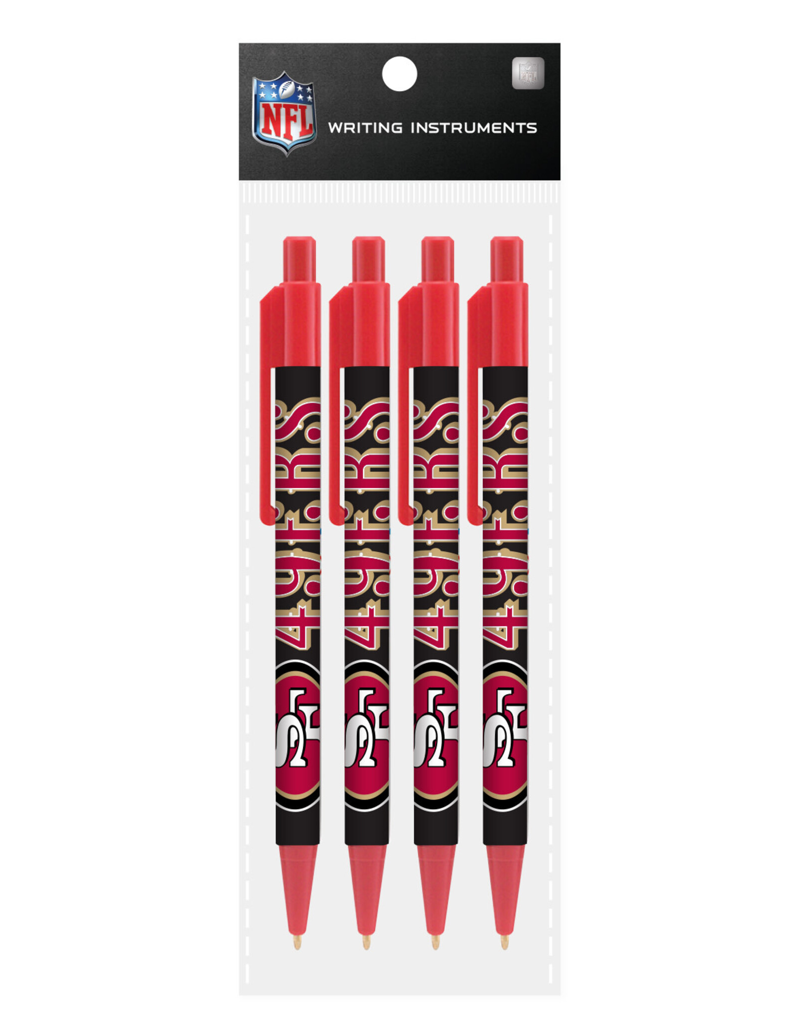 Mojo Licensing San Francisco 49ers 4-Pack Pens
