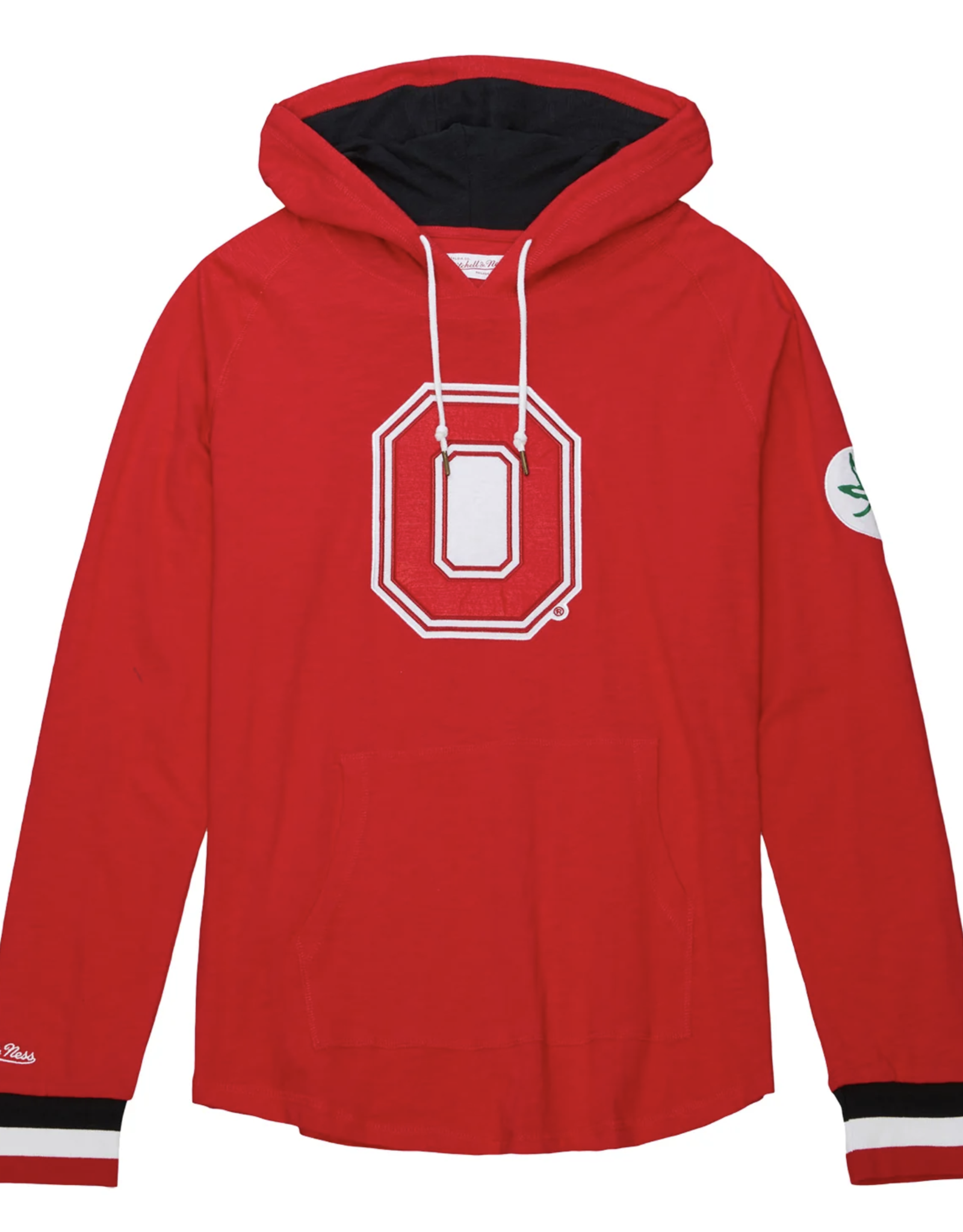 Mitchell & Ness Ohio State Buckeyes Men's Block O Legendary Slub Long Sleeve Hoodie