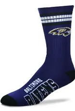 For Bare Feet Baltimore Ravens Men's Deuce Crew Socks