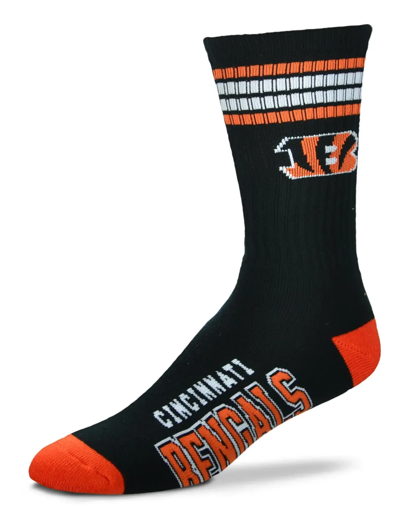 For Bare Feet Cincinnati Bengals Men's Deuce Crew Socks