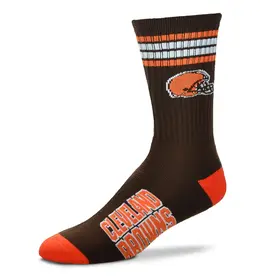 For Bare Feet Cleveland Browns Men's Deuce Crew Socks