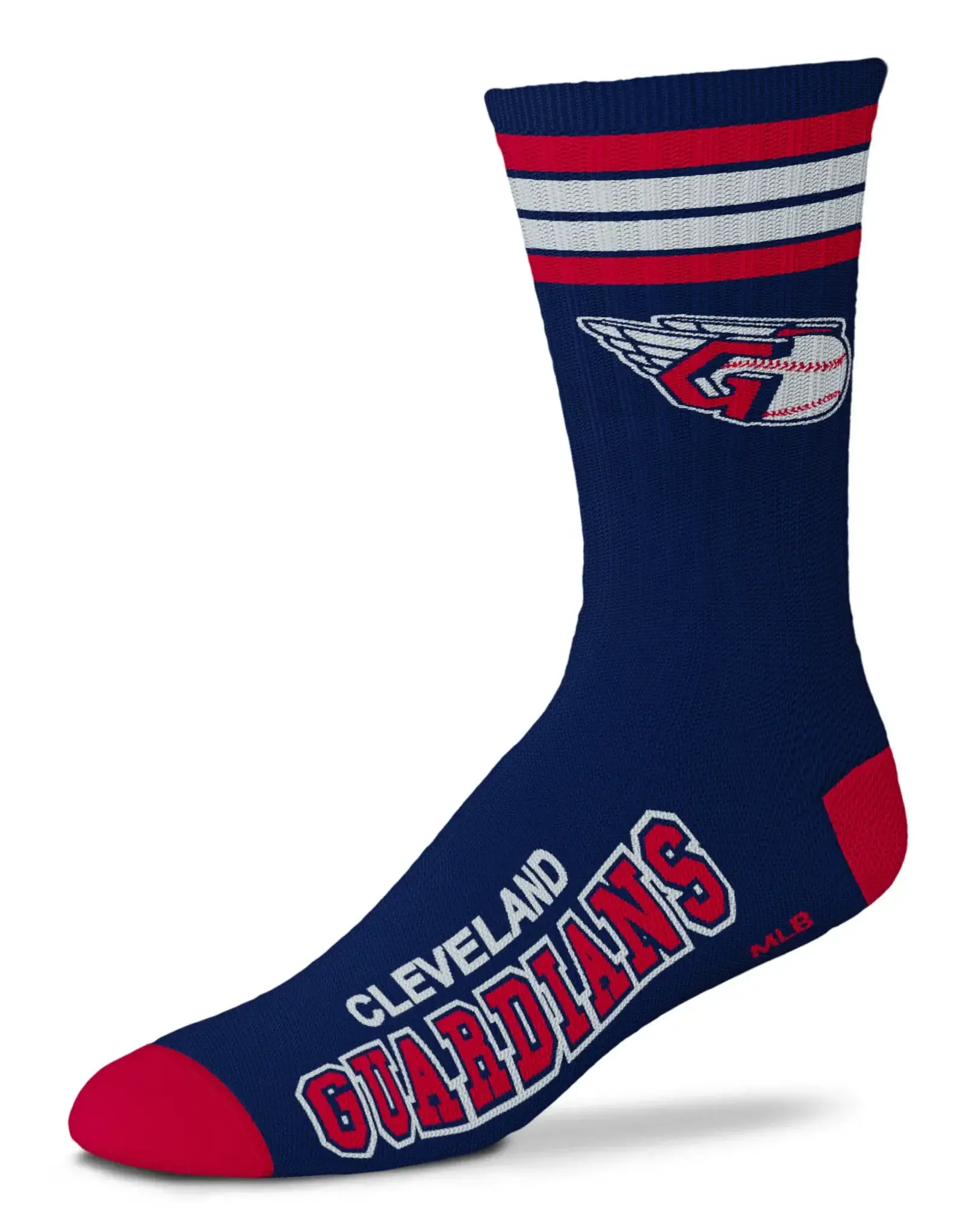 For Bare Feet Cleveland Guardians Men's Deuce Crew Socks