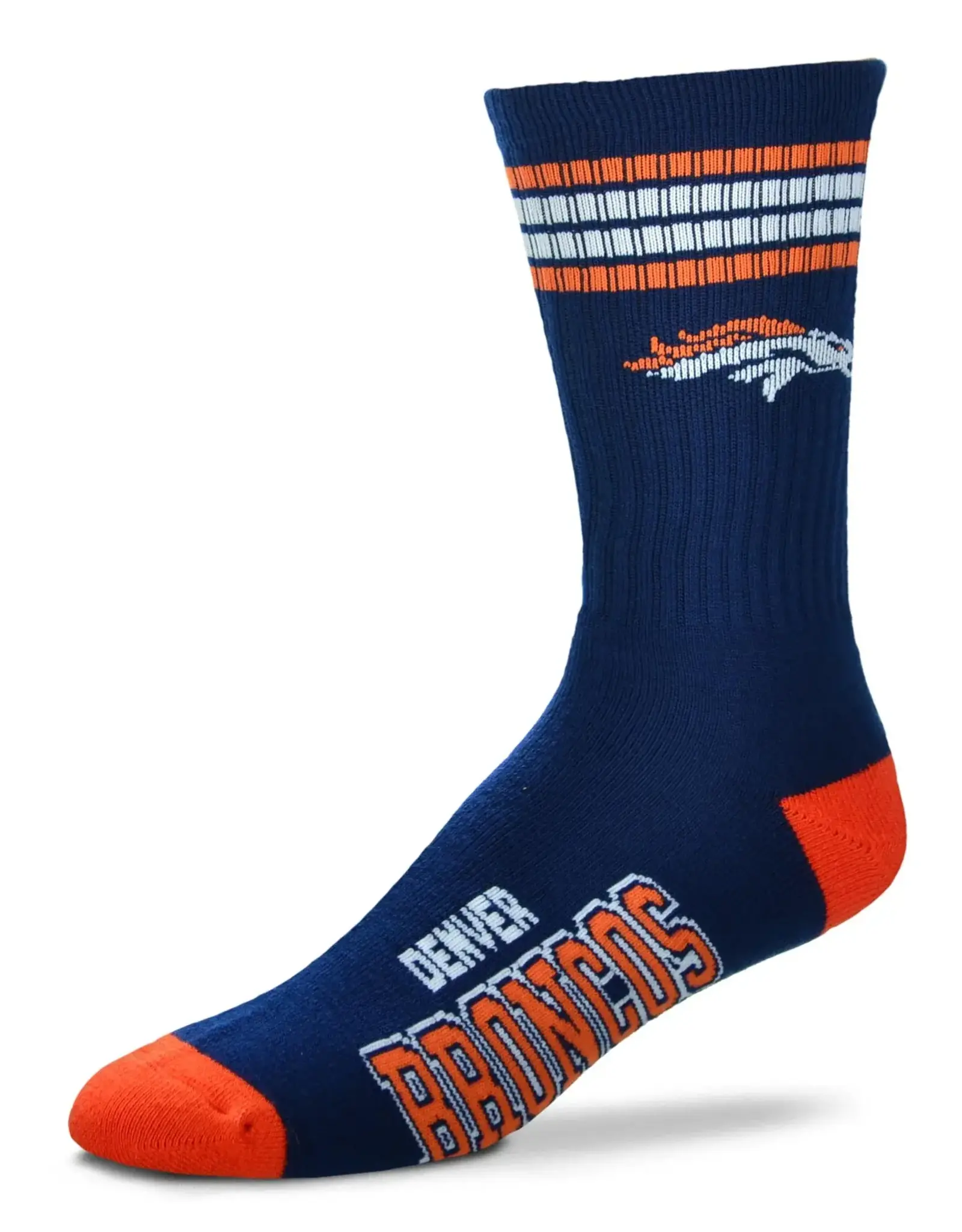 For Bare Feet Denver Broncos Men's Deuce Crew Socks