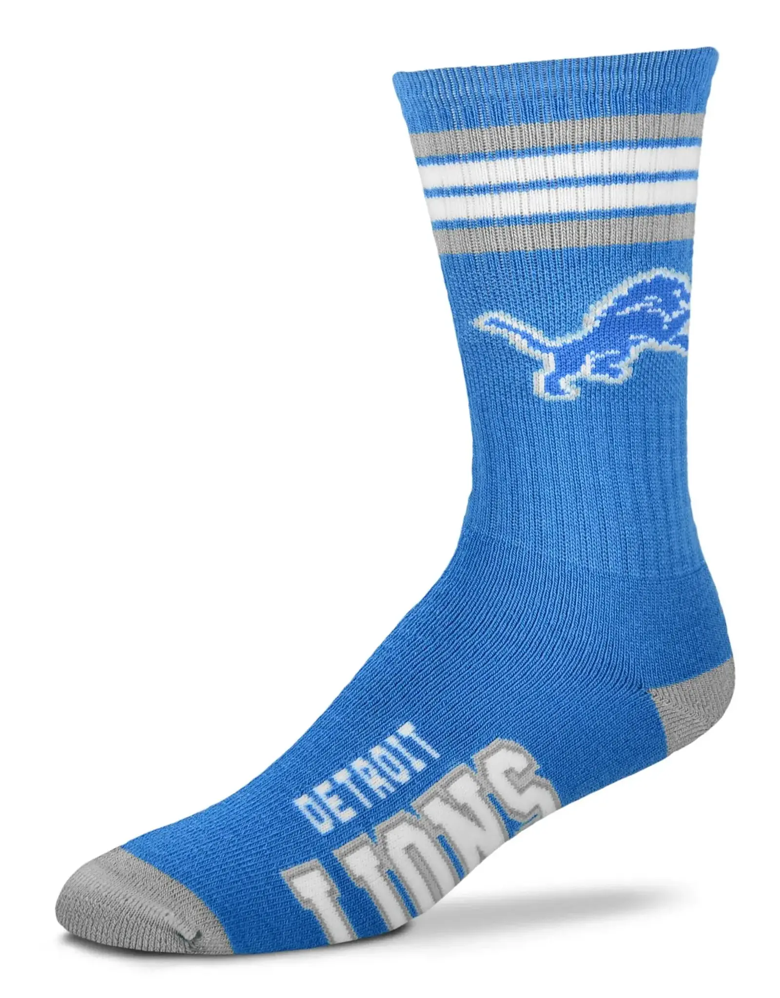 For Bare Feet Detroit Lions Men's Deuce Crew Socks