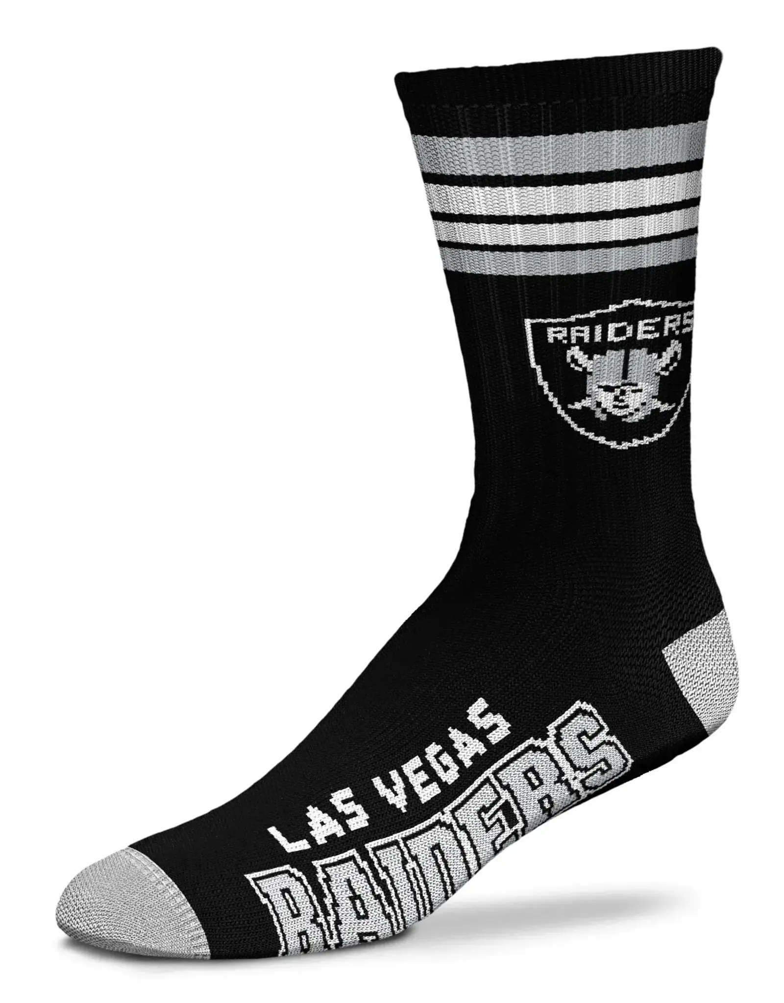 For Bare Feet Las Vegas Raiders Men's Deuce Crew Socks