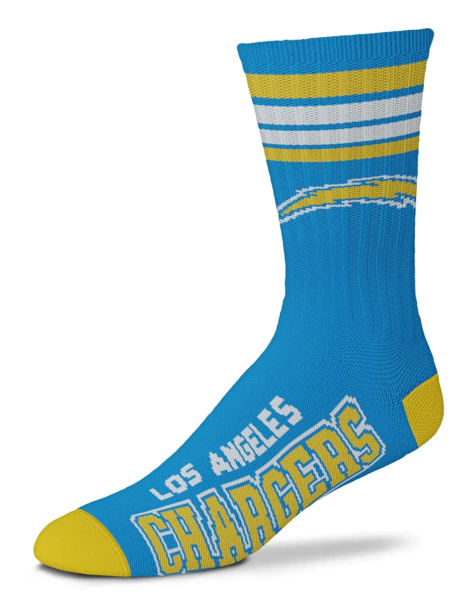 For Bare Feet Los Angeles Chargers Men's Deuce Crew Socks