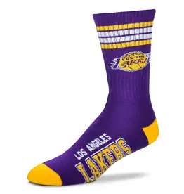 For Bare Feet Los Angeles Lakers Men's Deuce Crew Socks