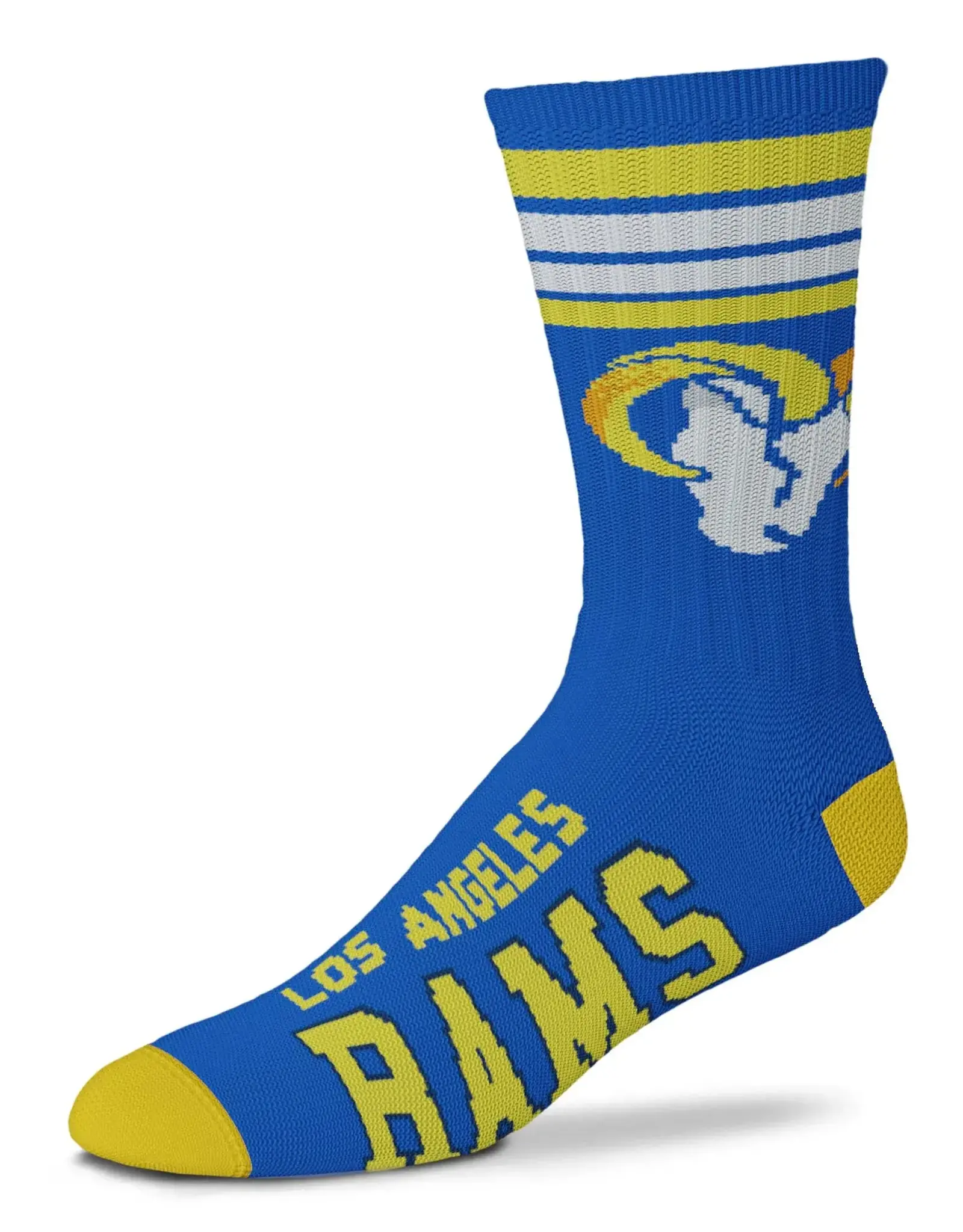 For Bare Feet Los Angeles Rams Men's Deuce Crew Socks