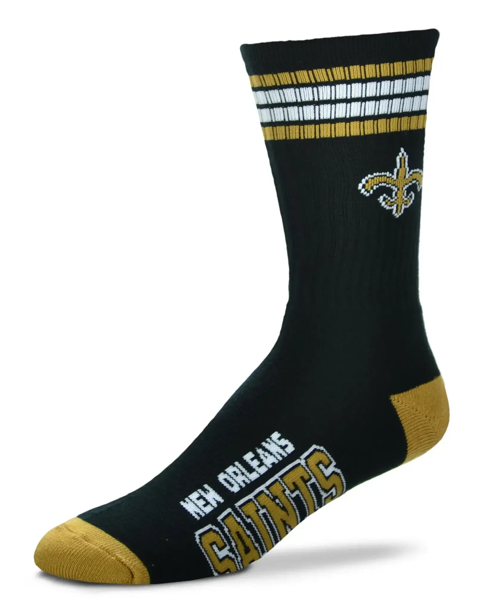 For Bare Feet New Orleans Saints Men's Deuce Crew Socks
