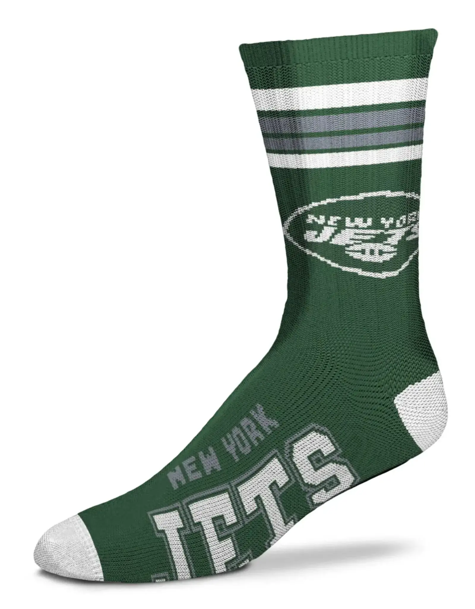 For Bare Feet New York Jets Men's Deuce Crew Socks