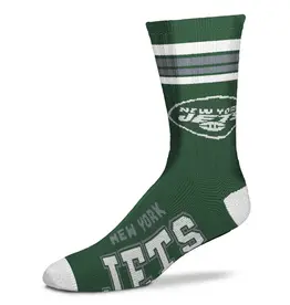 For Bare Feet New York Jets Men's Deuce Crew Socks