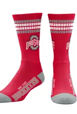 For Bare Feet Ohio State Buckeyes Men's Deuce Crew Socks
