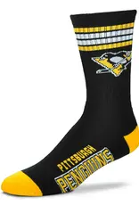 For Bare Feet Pittsburgh Penguins Men's Deuce Crew Socks