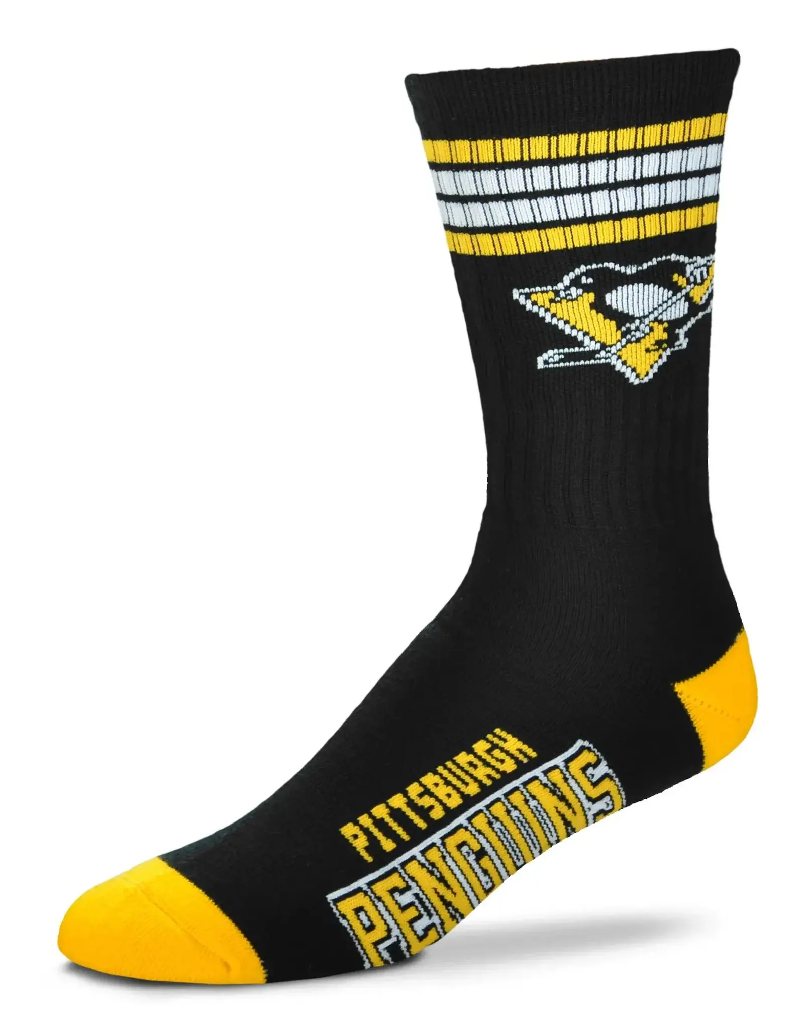 For Bare Feet Pittsburgh Penguins Men's Deuce Crew Socks