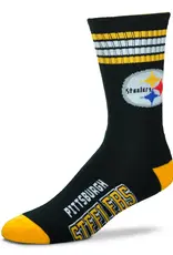 For Bare Feet Pittsburgh Steelers Youth Deuce Socks