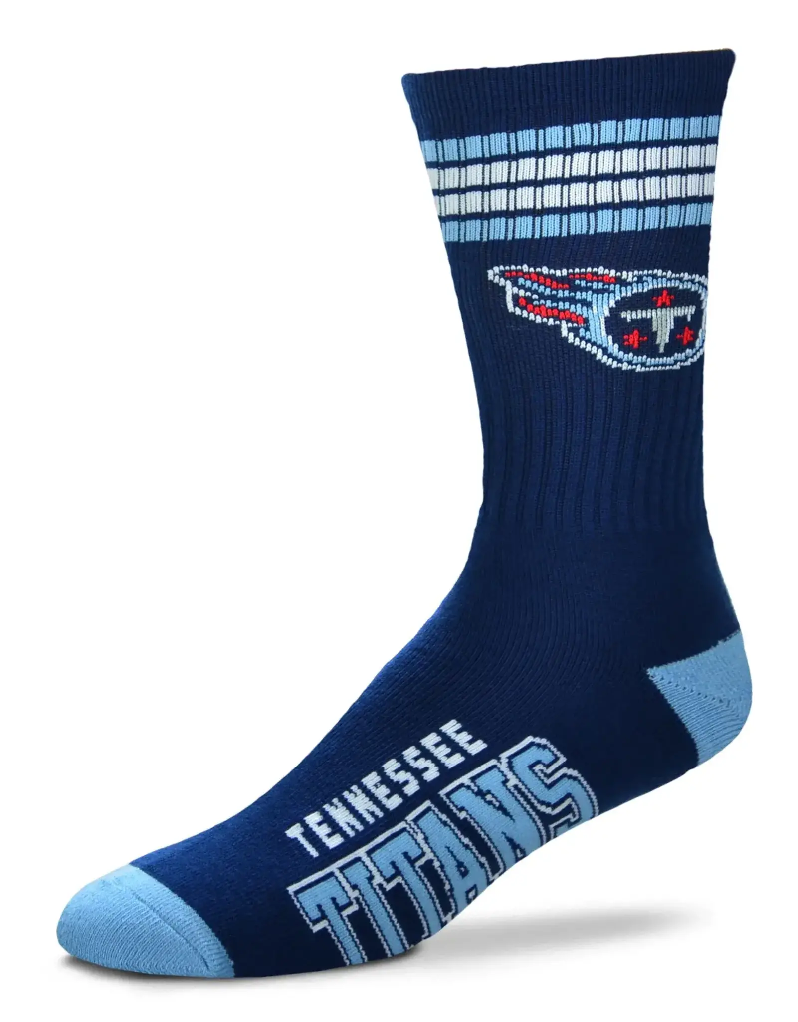 For Bare Feet Tennessee Titans Men's Deuce Crew Socks