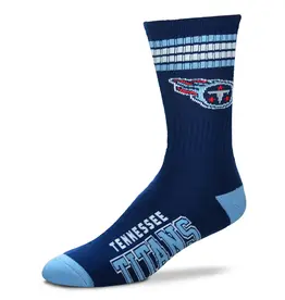 For Bare Feet Tennessee Titans Men's Deuce Crew Socks