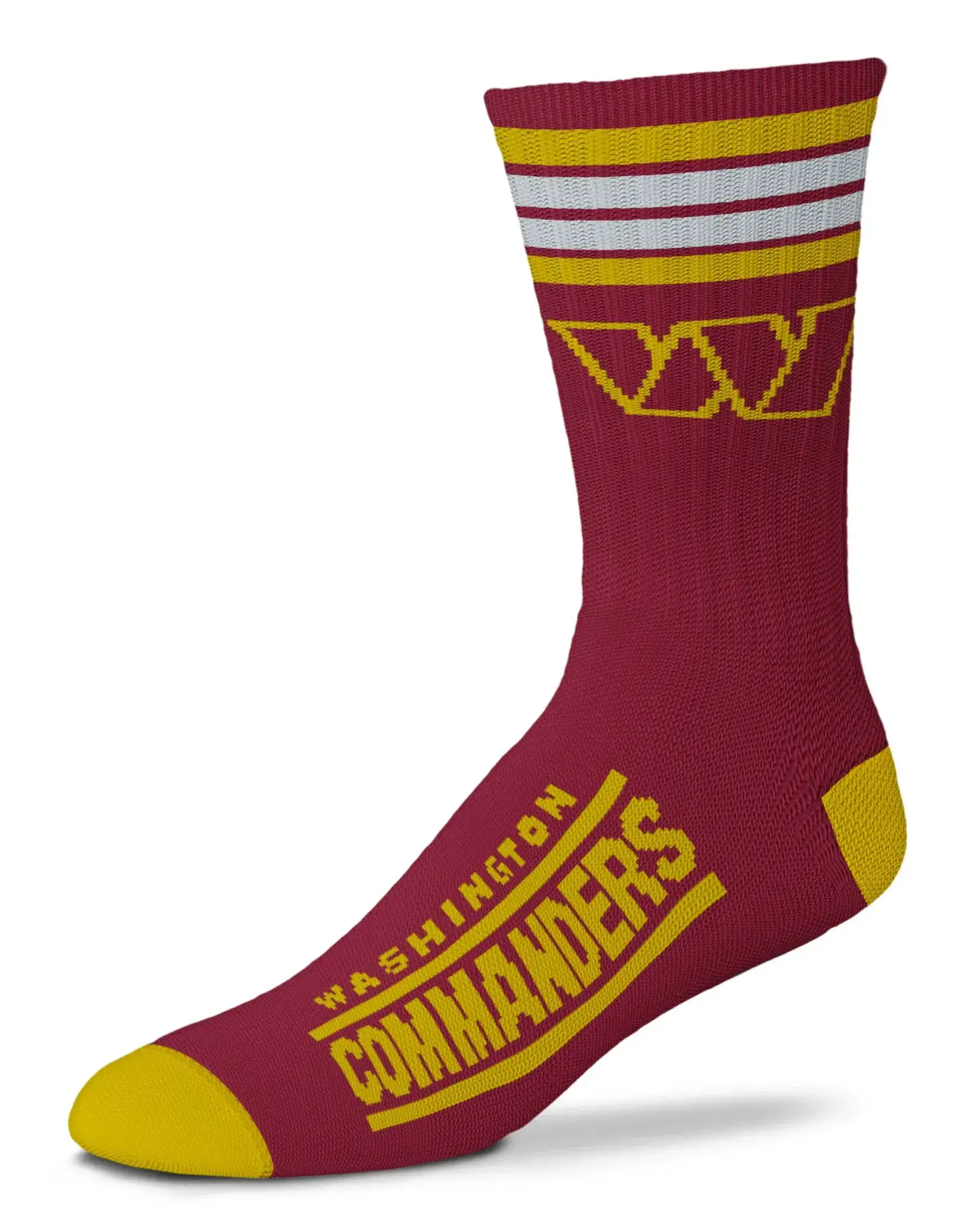 For Bare Feet Washington Commanders Men's Deuce Crew Socks