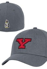 Under Armour Youngstown State Penguins Grey Blitzing Stretch Fit Cap - Red Y Logo / Pete Back