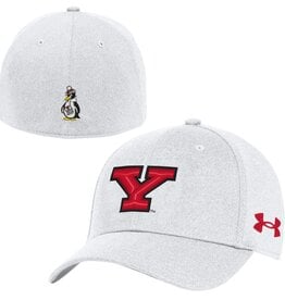 Under Armour Youngstown State Penguins White Blitzing Stretch Fit Cap - RED Y LOGO w/PETE