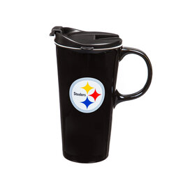 EVERGREEN Pittsburgh Steelers 17oz Gift Box Travel Latte Mug