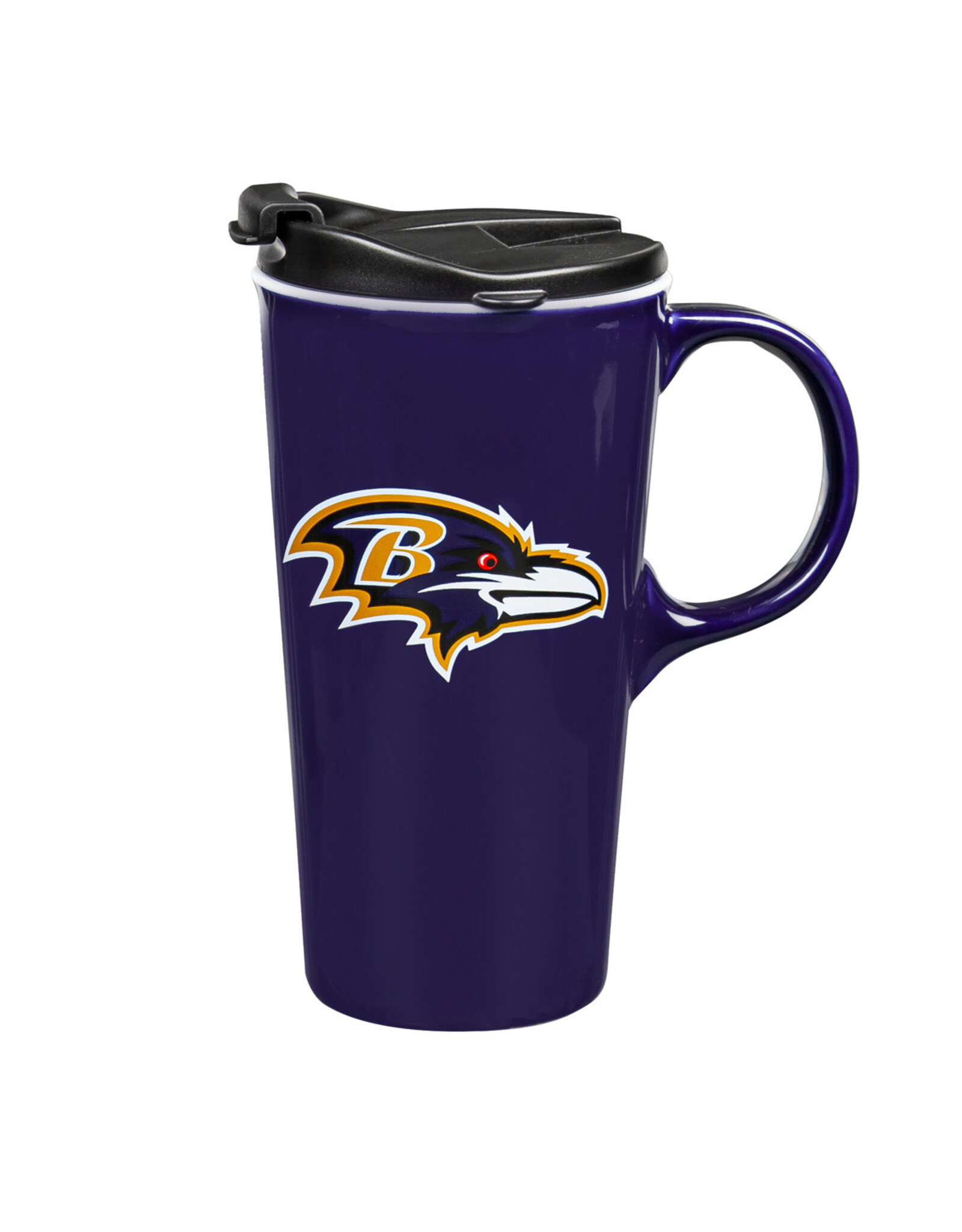 EVERGREEN Baltimore Ravens 17oz Gift Box Travel Latte Mug