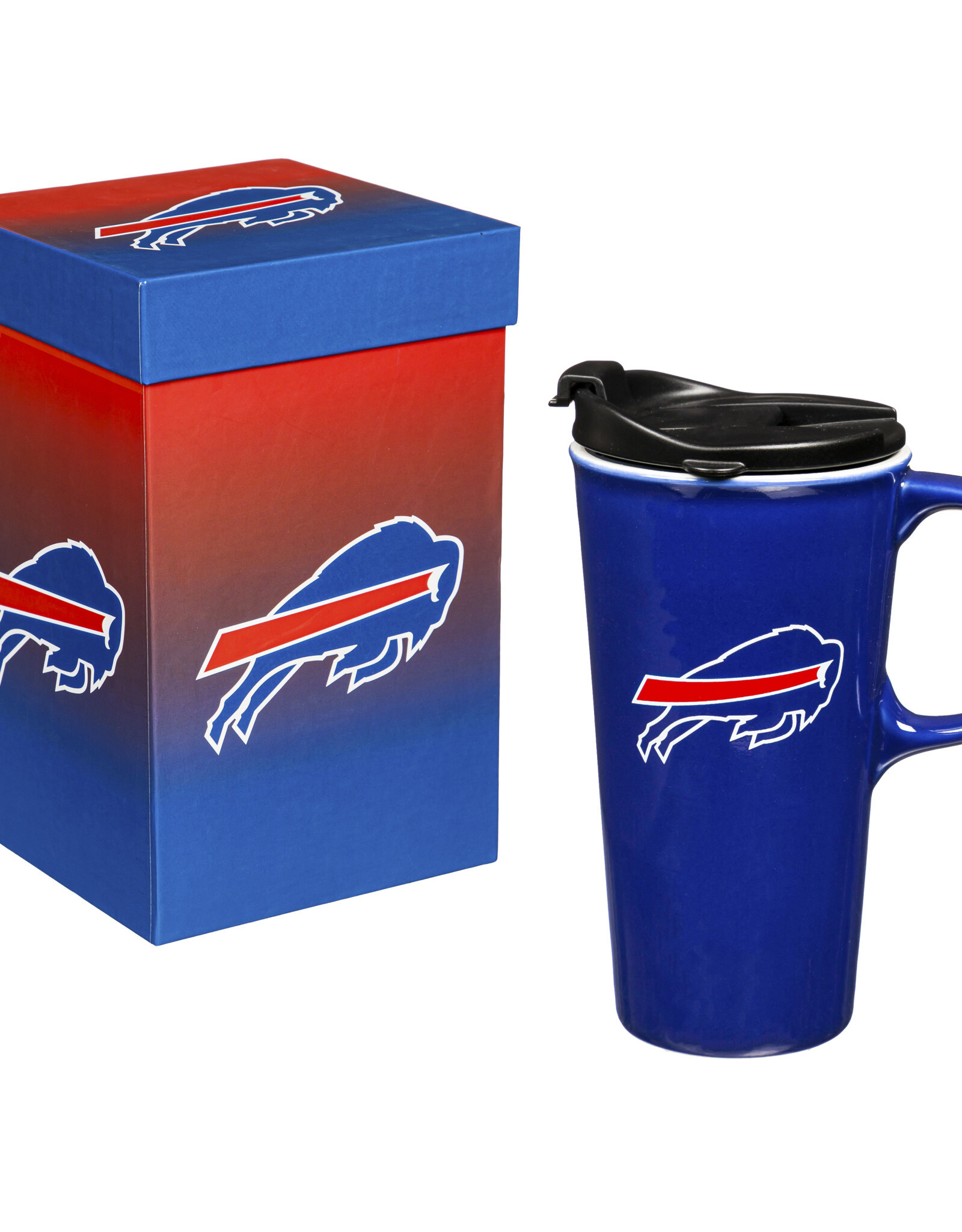 EVERGREEN Buffalo Bills 17oz Gift Box Travel Latte Mug