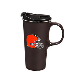 EVERGREEN Cleveland Browns 17oz Gift Box Travel Latte Mug
