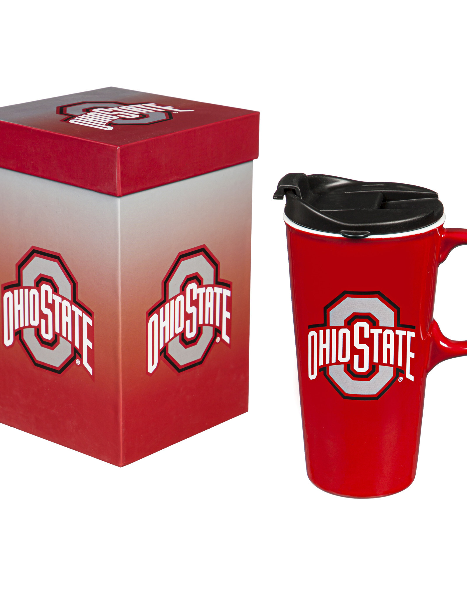 EVERGREEN Ohio State Buckeyes 17oz Gift Box Travel Latte Mug