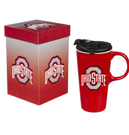 EVERGREEN Ohio State Buckeyes 17oz Gift Box Travel Latte Mug