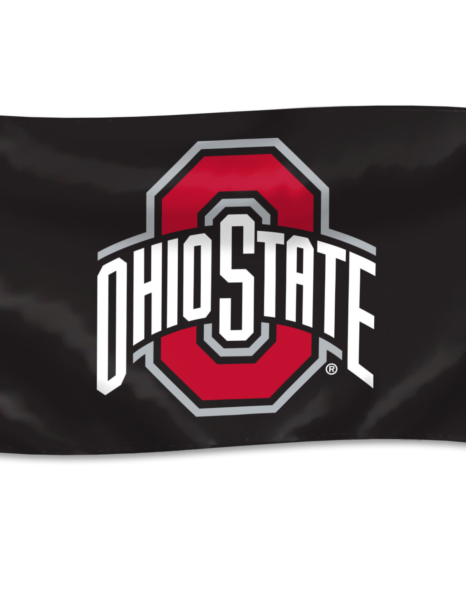 UNIVERSITY BLANKET & FLAG CORP Ohio State Buckeyes 3x5 Black Primary Logo NyloMax House Flag