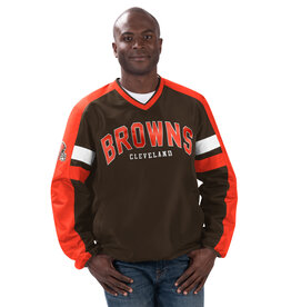 GIII Cleveland Browns Men's Draft Pick V-Neck Pullover Jacket