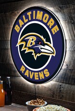 EVERGREEN Baltimore Ravens Lighted LED Round Wall Decor