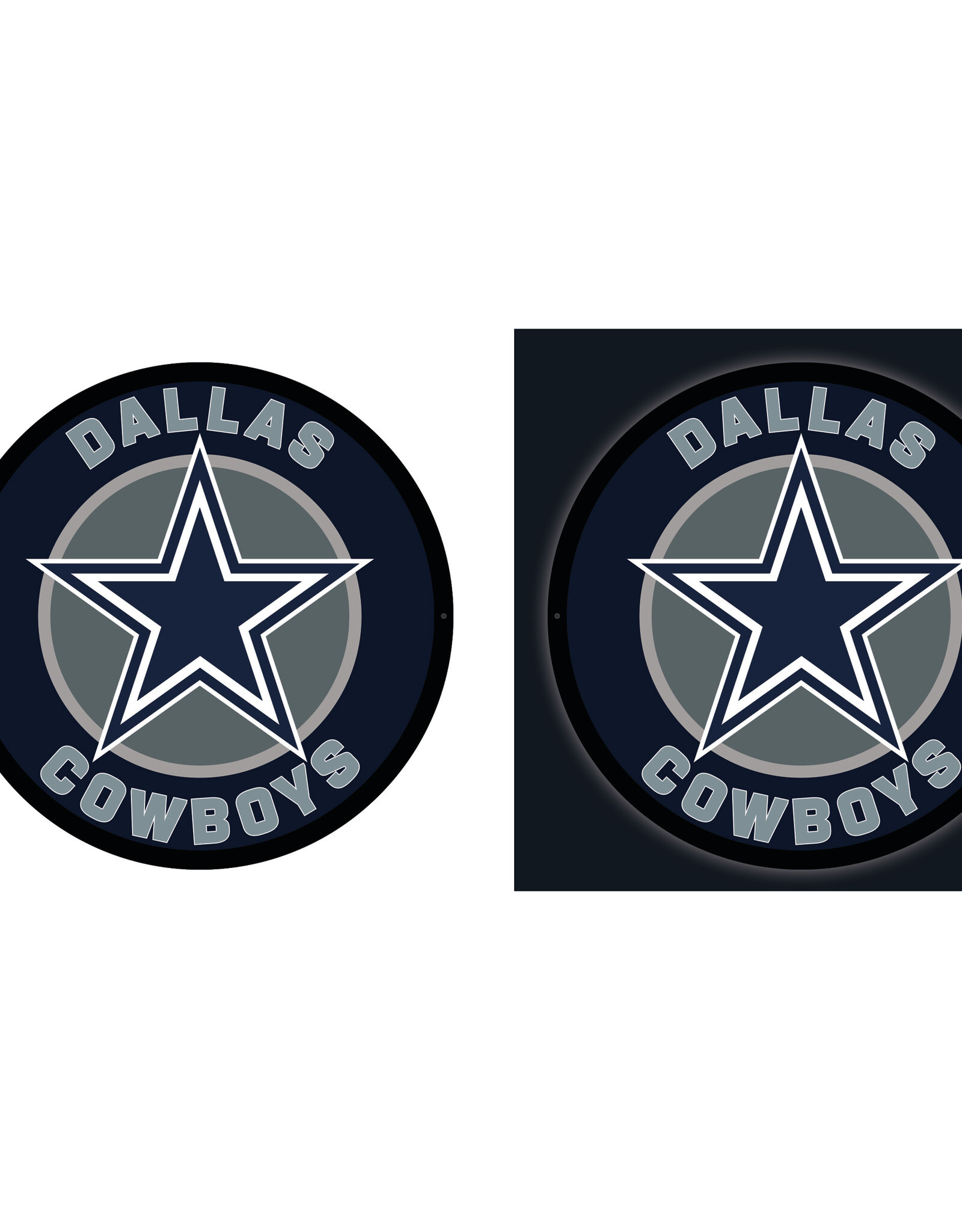 EVERGREEN Dallas Cowboys Lighted LED Round Wall Decor