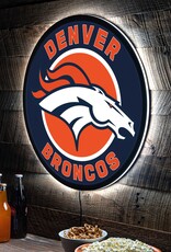 EVERGREEN Denver Broncos Lighted LED Round Wall Decor