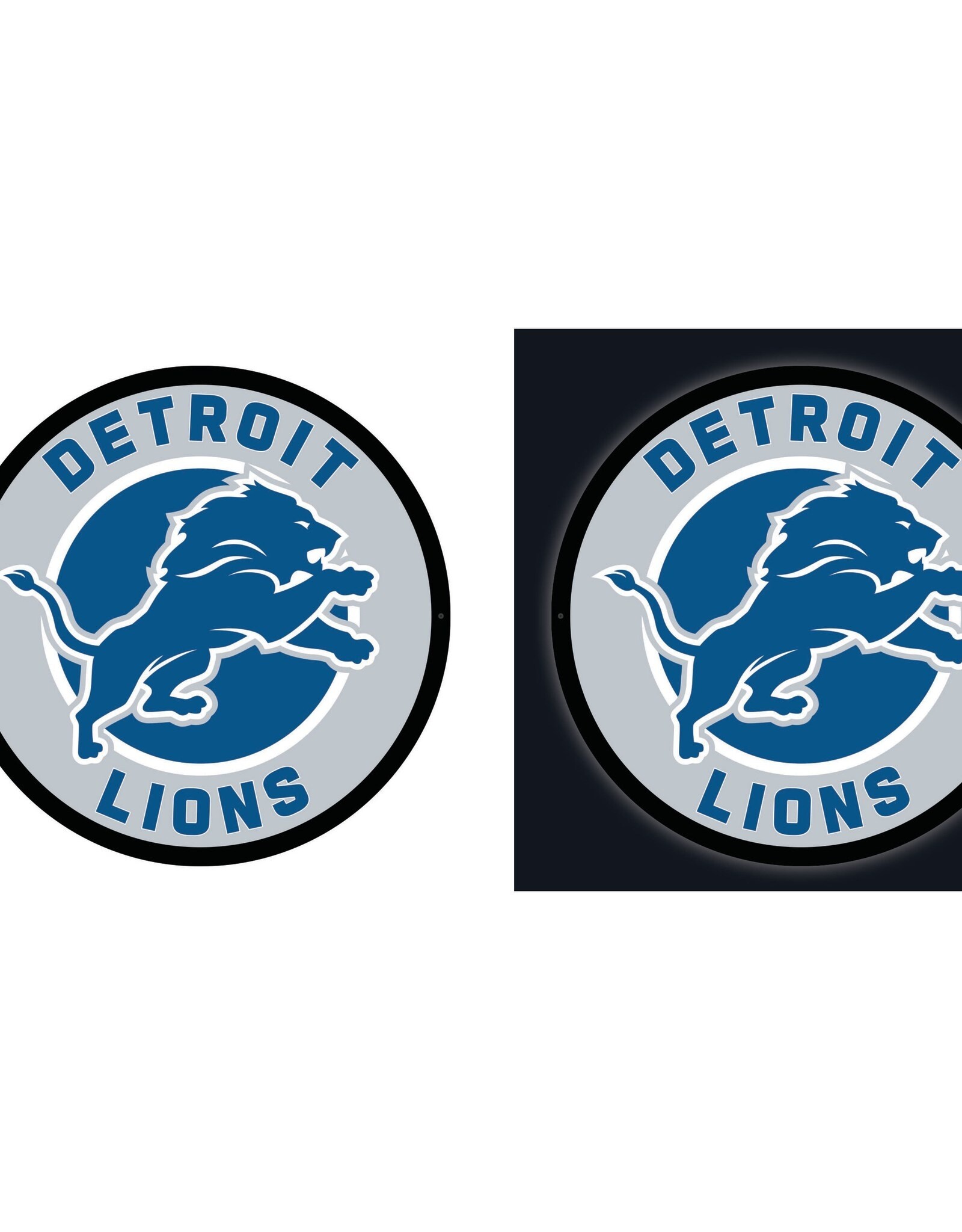 EVERGREEN Detriot Lions Lighted LED Round Wall Decor