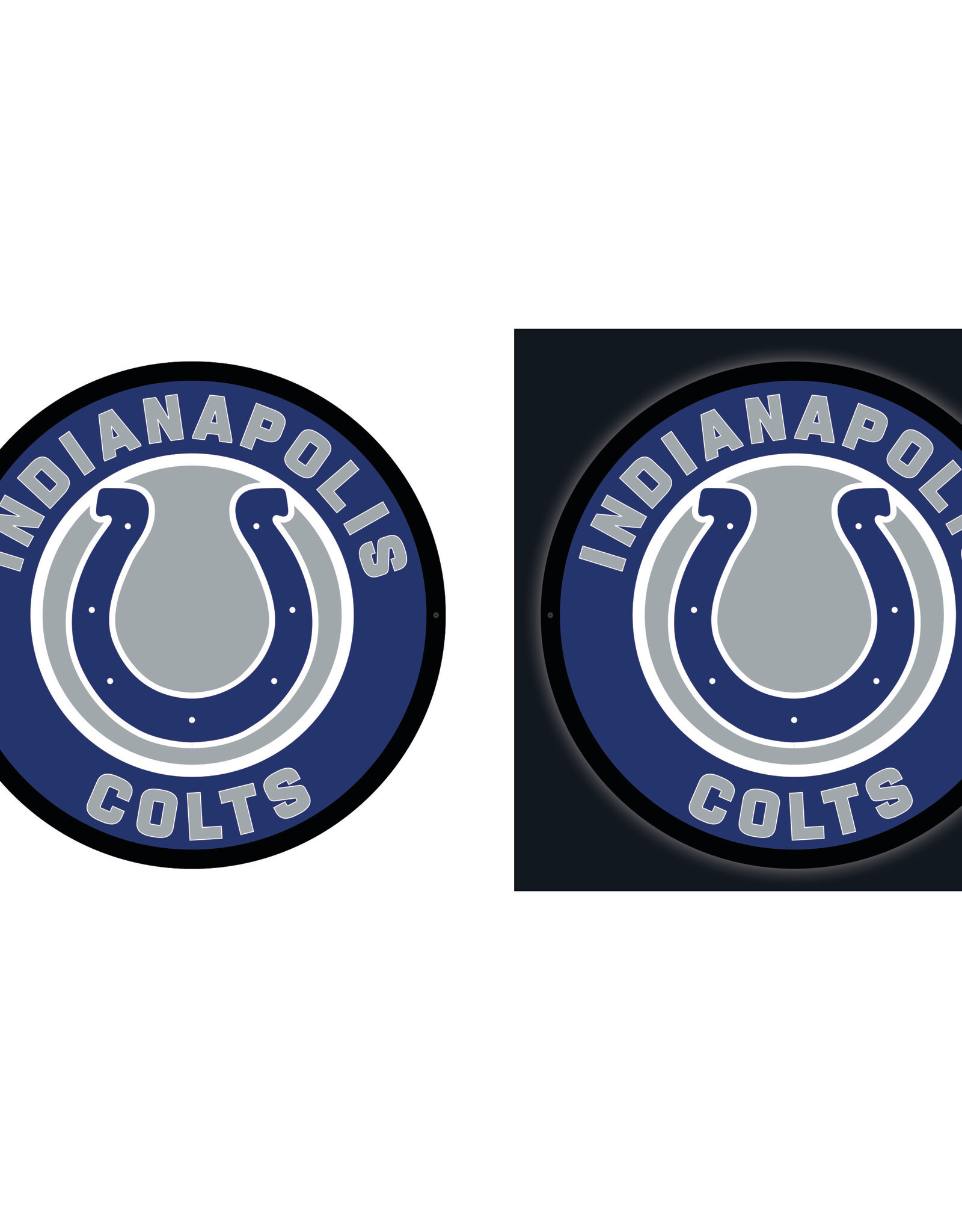 EVERGREEN Indianapolis Colts Lighted LED Round Wall Decor