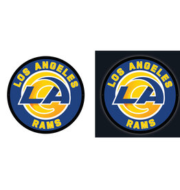EVERGREEN Los Angeles Rams Lighted LED Round Wall Decor