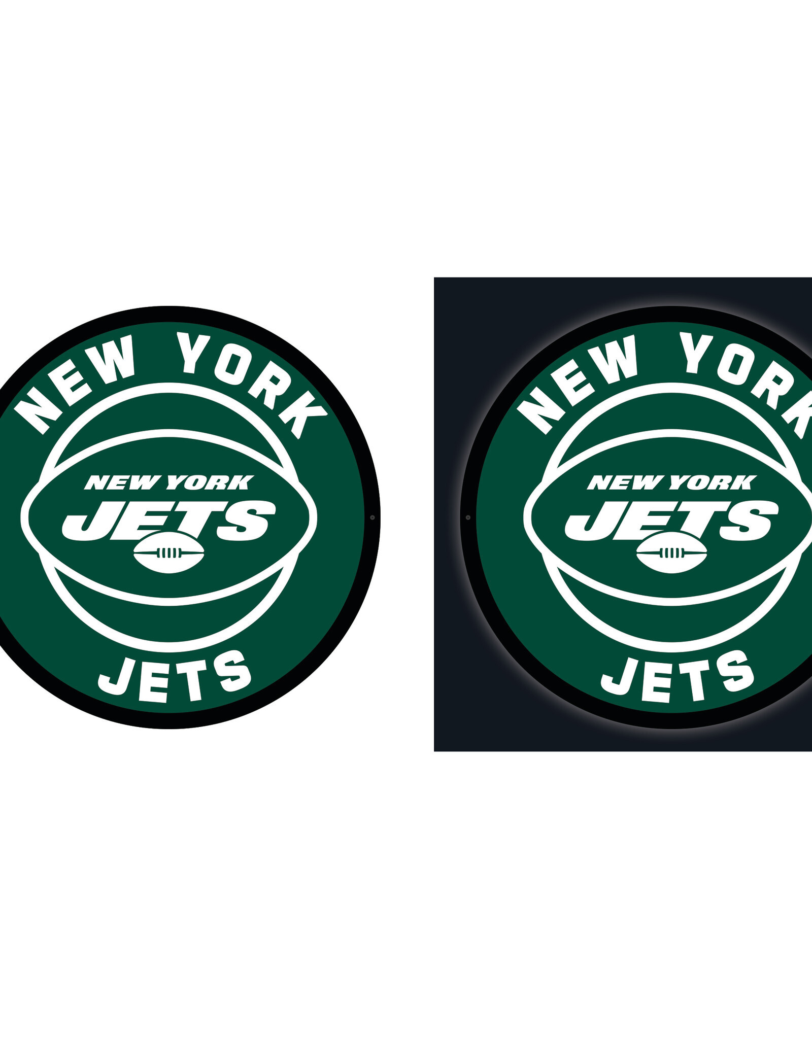 EVERGREEN New York Jets Lighted LED Round Wall Decor