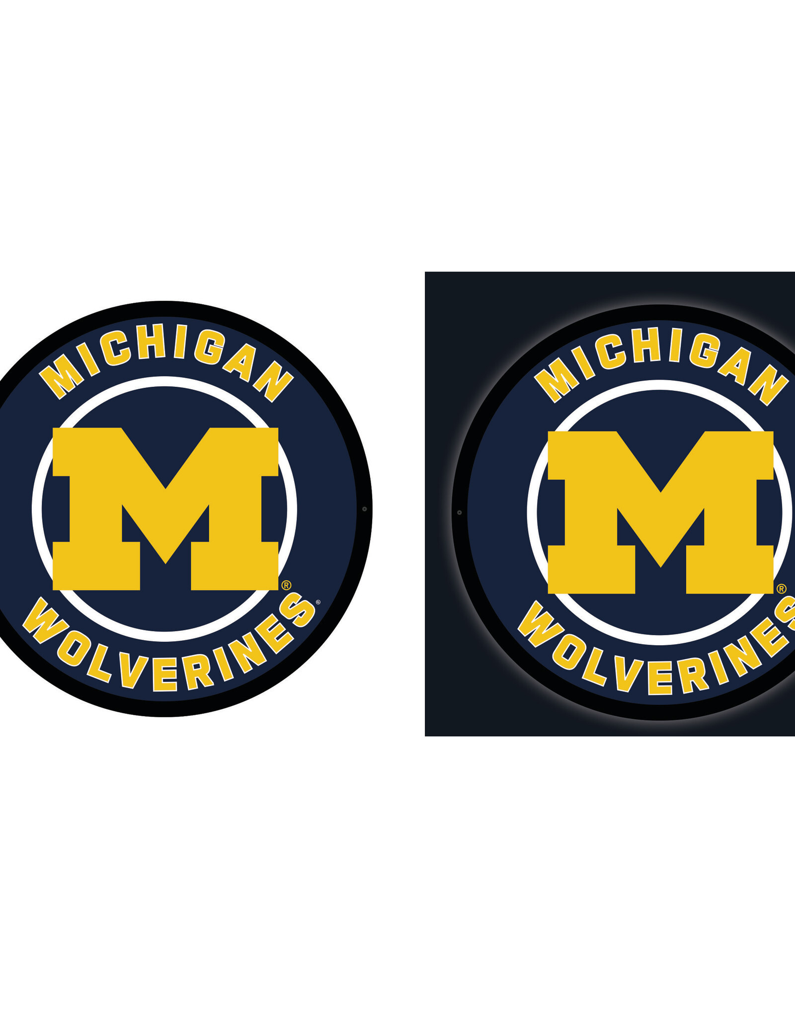 EVERGREEN Michigan Wolverines Lighted LED Round Wall Decor