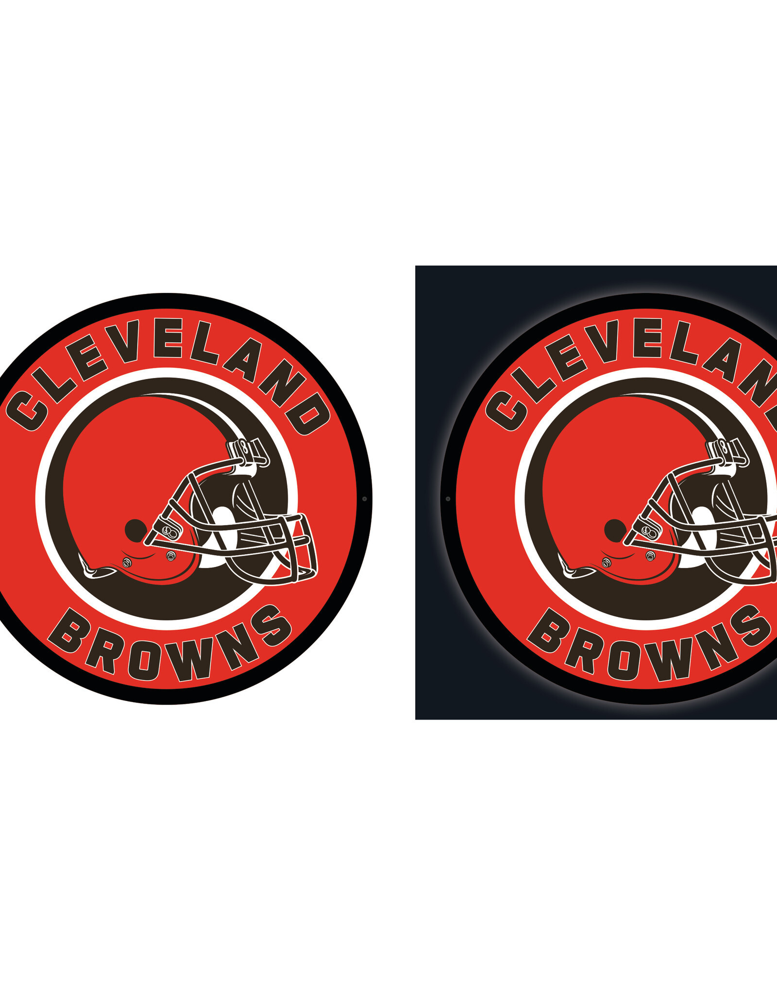 EVERGREEN Cleveland Browns Lighted LED Round Wall Decor