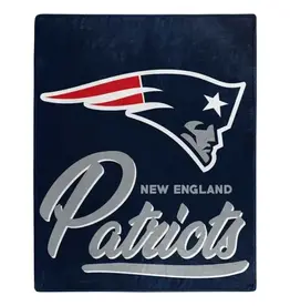 Northwest New England Patriots Royal Plush 50x60 Signature Throw